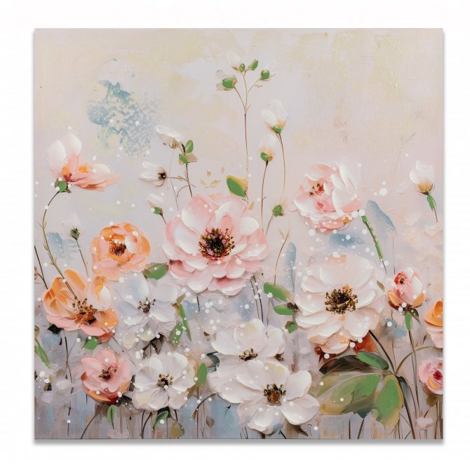 Wandbild 60x60cm Blumen