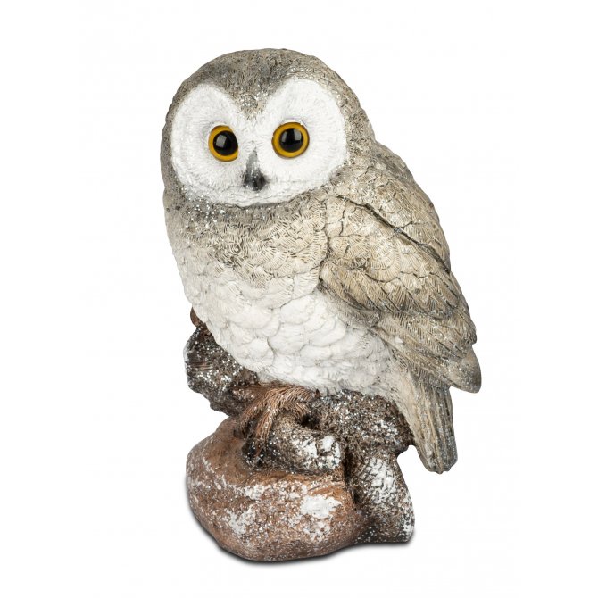 Wintereule 14cm Creme-Grau