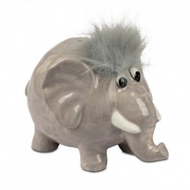 Spardose 16cm Elefant mit Haaren