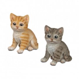 Katze 16cm sitzend Natur