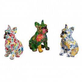 Bulldogge 10cm Multifarben