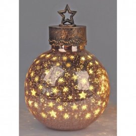 Deko-Kugel 30cm Sterne-Rosefarben