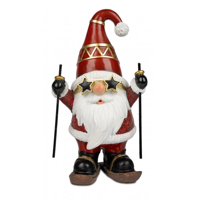 Weihnachtsmann auf Ski 19cm