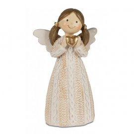 Deko-Engel 10cm Cremefarben