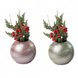 Kugelvase 15cm Winterzeit