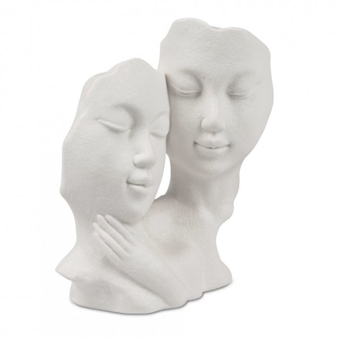 Maske 16cm Mattweiss