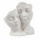 Maske 18cm Mattweiss