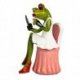 Frosch beim Schminken mit weißem Kleid