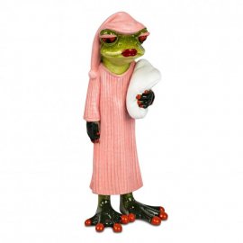 Frosch mit rosanem Schlafanzug