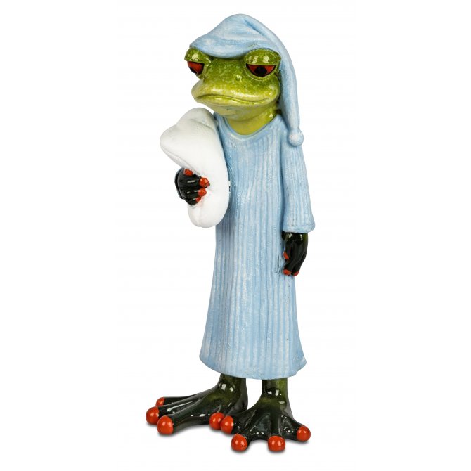 Frosch mit blauem Schlafanzug