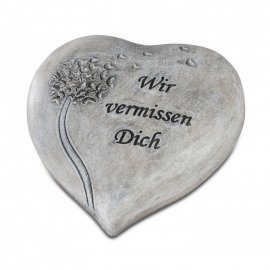 Deko-Herz 12cm Trauer