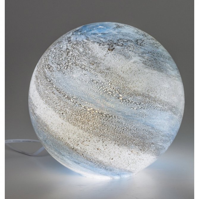 Kugellampe 24cm Marmor-Blau