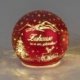 Deko-Kugel 12cm Winter rot mit Spruch