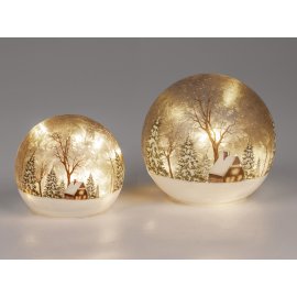 LED-Kugel Winterlandschaft