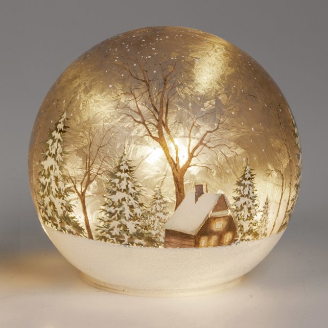 LED-Kugel Winterlandschaft