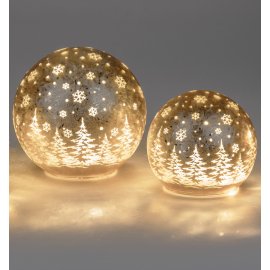 Deko-Kugel Frosty-Champagner