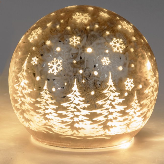 Deko-Kugel Frosty-Champagner