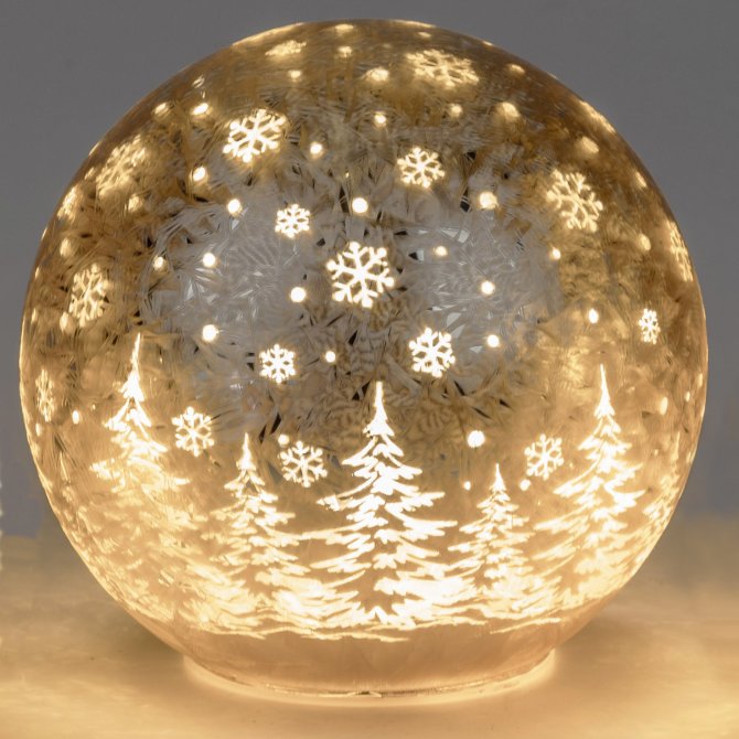 Deko-Kugel Frosty-Champagner