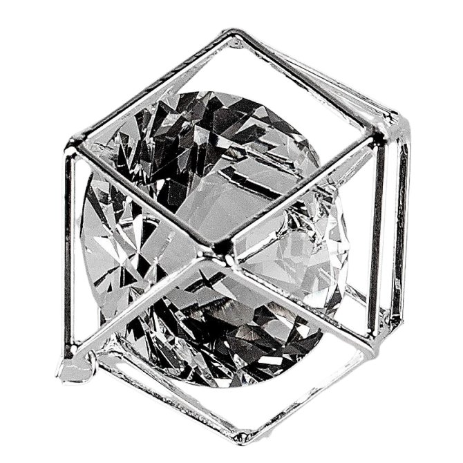 Dekowürfel 3cm silber-Kristall