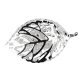 Deko-Blatt 5cm silber Kristall