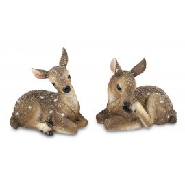 Reh liegend 13cm Winterzeit