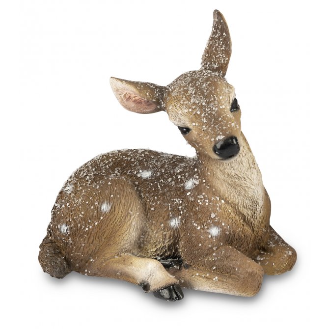 Reh liegend13cm Winterzeit