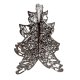 Deko-Tanne 4cm schwarz Kristall