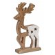 Rentier 30cm Mango-Holz weiß