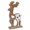Rentier 30cm Mango-Holz weiß
