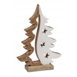 Deko-Baum 21x32 Mango-Holz weiß