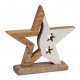 Deko-Stern 20cm Mango-Holz weiß