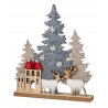 Winterlandschaft 29cm Holz mit Filz