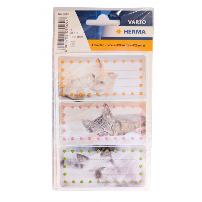 Schuletiketten Katzen
