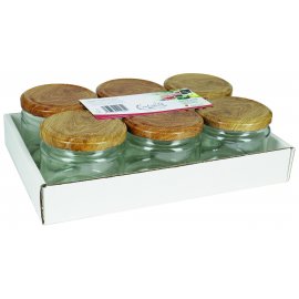 Schraubdeckelglas 6er 330ml Tray