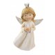 Deko-Engel 13cm mit Krone creme-silber
