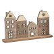 Häuserzeile 26cm Filz mit Holz