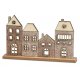 Häuserzeile 26cm Filz mit Holz