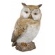 Deko-Eule 12cm mit Ohrfedern Handbemalt-matt