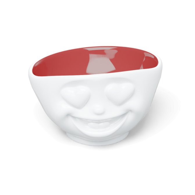 Schale 500 ml - Herzlich - Rubin innen