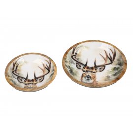 Schale Hirsch Mango-Holz