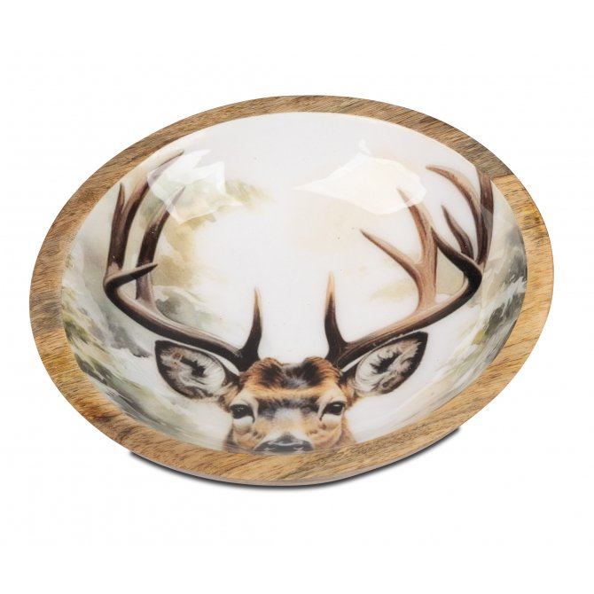 Schale Hirsch Mango-Holz