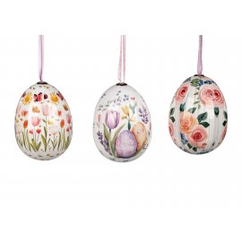 Hänge-Ei 9cm Pappmaché lackiert