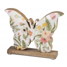 Schmetterling 11cm Mangoholz Blume