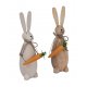 Hase mit Möhre 17cm Holz