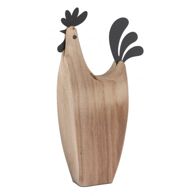 Huhn Holz mit Metall