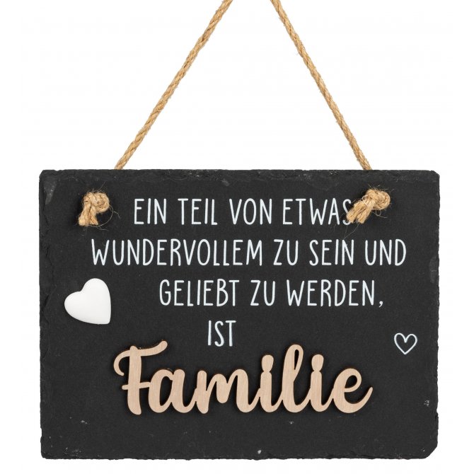 Wandbild 15x20 Schiefer Familie