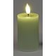 LED-Kerze 5x8cm Streifen - grün