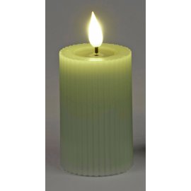 LED-Kerze 5x8cm Streifen - grün