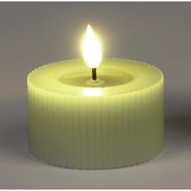 LED-Kerze 7x4cm Streifen - grün