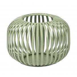 Windlicht-Kugel 14cm Metall-hellgrün